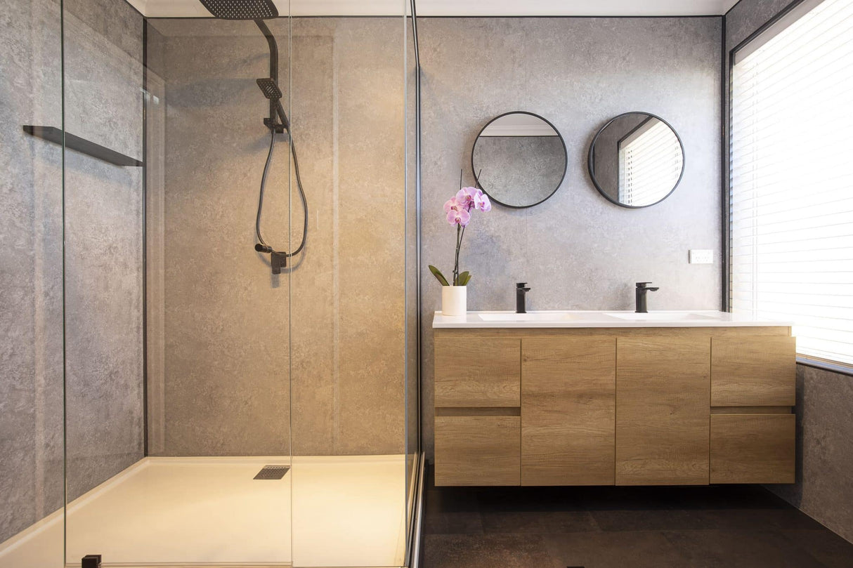 Concrete Grey Wet Wall Panel - 2400mm (h) x 1000mm (w) x 10mm (d)