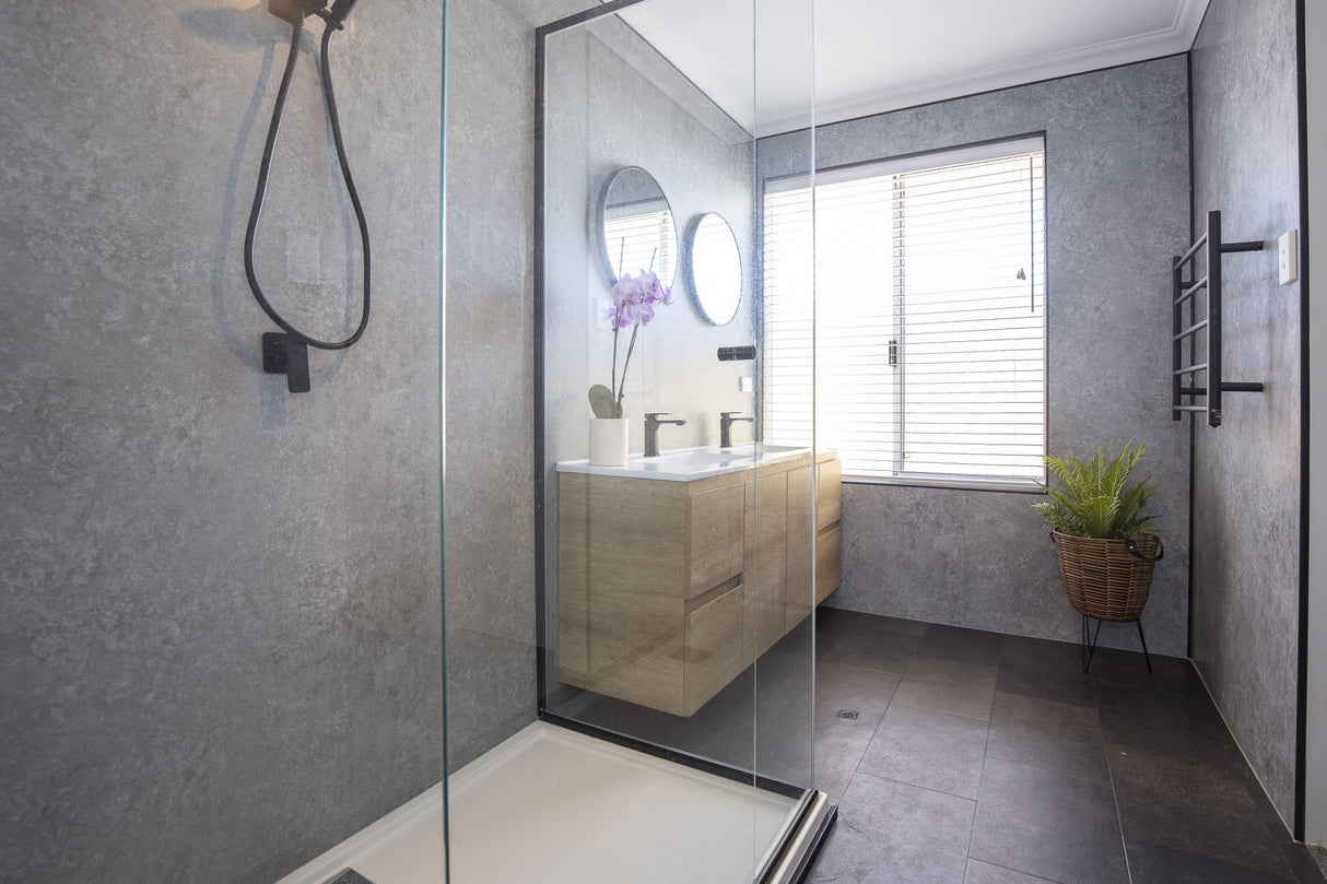 Concrete Grey (2m) Wet Wall Panel - 2000mm (h) x 1000mm (w) x 10mm (d)