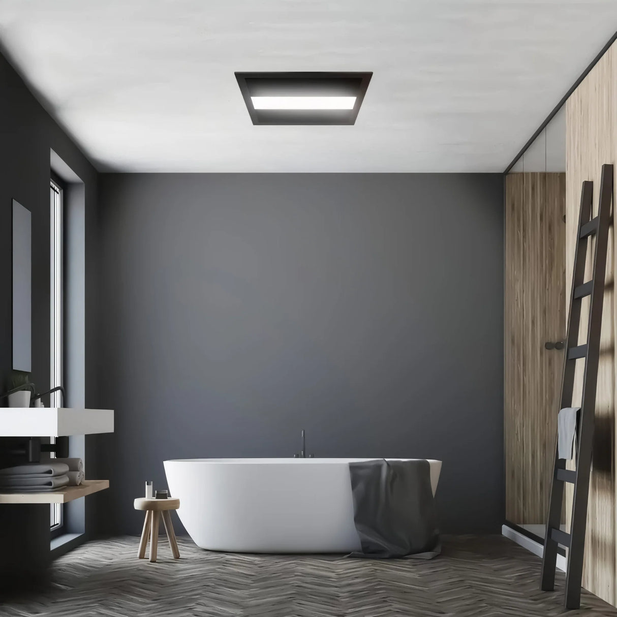Sahara 4 in 1 Bathroom Heater, Exhaust, Fan and Light (Black)