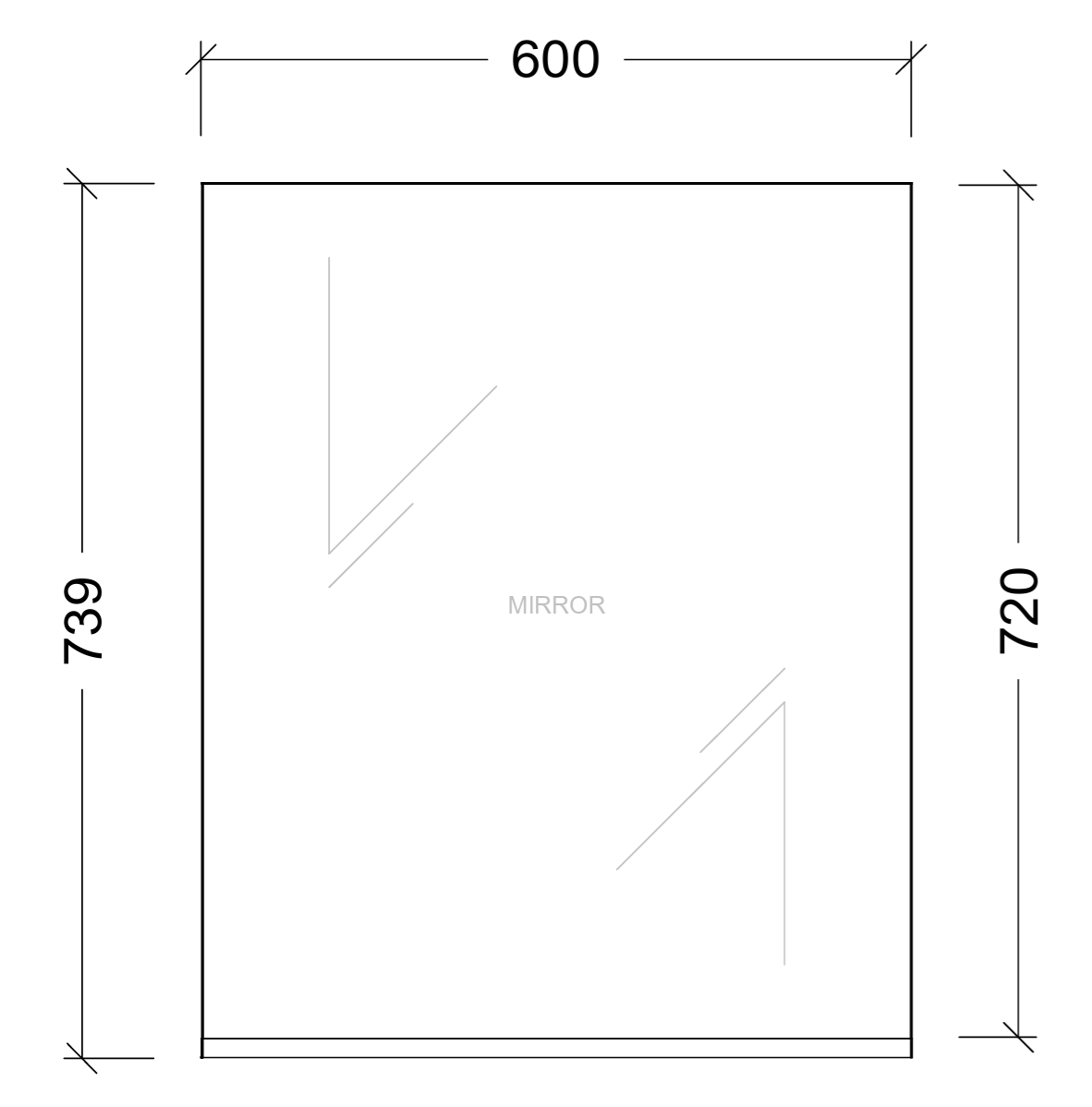 Essence Mirror 600mm
