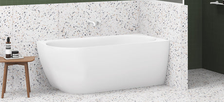 Glacier Acrylic Left Corner Bath 1500