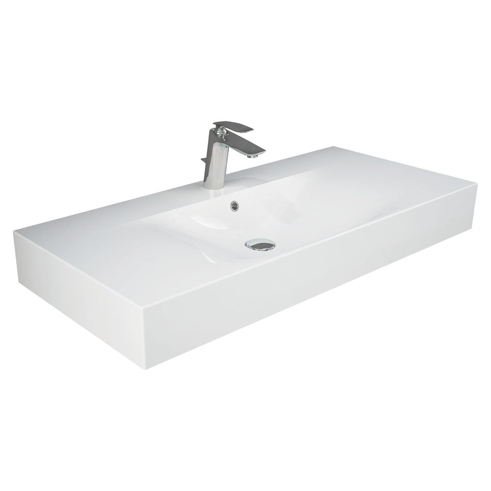 RAK Des 101 Wall Basin, 1 Tap Hole with Overflow