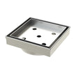 An image of 100mm Square Tile Insert Polished Stainless Steel 