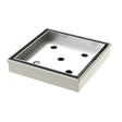 An image of 80mm Square Tile Insert Polished Stainless Steel 