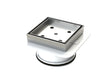 An image of 100mm Mega Square Tile Insert Polished Stainless Steel 