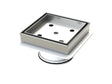 An image of 80mm Mega Square Tile Insert Polished Stainless Steel 