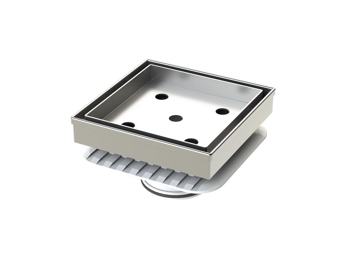 An image of 50mm Mega Square Tile Insert Polished Stainless Steel 
