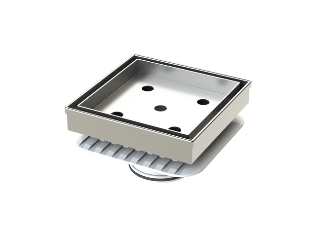 An image of 50mm Mega Square Tile Insert Polished Stainless Steel 