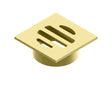 An image of Standard Brass Square Floor waste 50mm Outlet Brushed Gold 