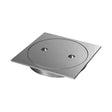 An image of Brass Square Clearout Floor Waste 100mm Outlet Chrome 