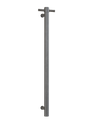 Thermorail Straight/Round 240Volt Vertical Bar 900x142x100mm 20Watts With Optional Hook - Brushed Gun Metal