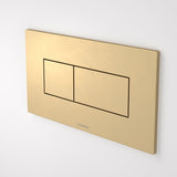 Caroma Invisi Series II Rectangle Dual Flush Plate & Buttons (Metal) Brushed Brass