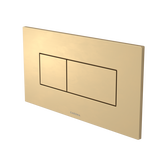 Caroma Invisi Series II Rectangle Dual Flush Plate & Buttons (Metal) Brushed Brass