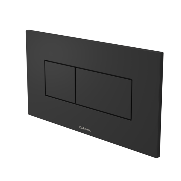 Caroma Invisi Series II Rectangle Dual Flush Plate & Buttons (Metal) Matte Black