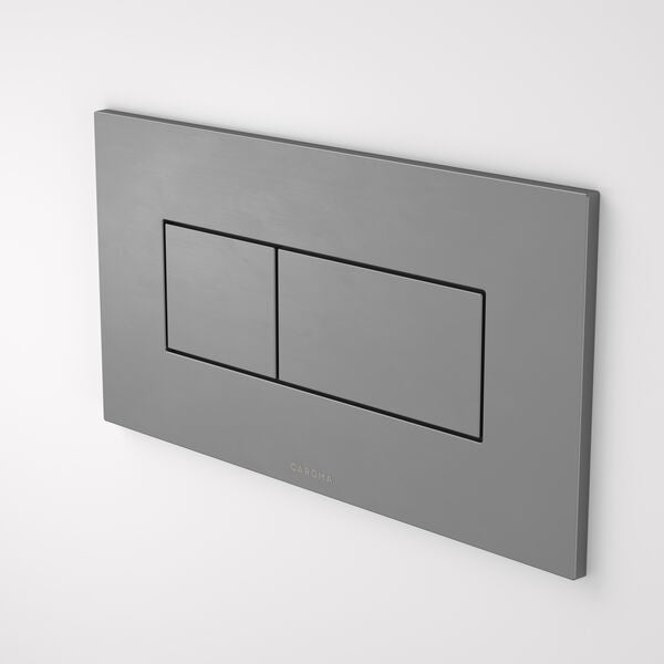 Caroma Invisi Series II Rectangle Dual Flush Plate & Buttons (Metal) Gunmetal