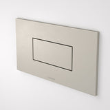 Caroma Invisi Series II Rectangle Metal Single Flush Plate and Buttons Brushed Nickel