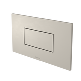 Caroma Invisi Series II Rectangle Metal Single Flush Plate and Buttons Brushed Nickel