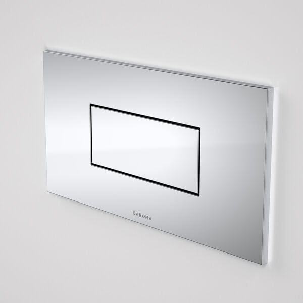 Caroma Invisi Series II Rectangle Metal Single Flush Plate and Buttons Chrome