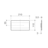 Caroma Invisi Series II Blank Access Panel - Chrome