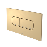 Caroma Invisi Series II Oval Dual Flush Plate & Buttons (Metal) Brushed Brass