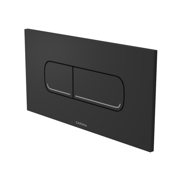 Caroma Invisi Series II Oval Dual Flush Plate & Buttons (Metal) Matte Black