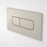 Caroma Invisi Series II Oval Dual Flush Plate & Buttons (Metal) Brushed Nickel