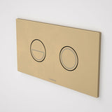 Caroma Invisi Series II Round Dual Flush Plate & Buttons - Brushed Brass