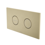 Caroma Invisi Series II Round Dual Flush Plate & Buttons - Brushed Brass