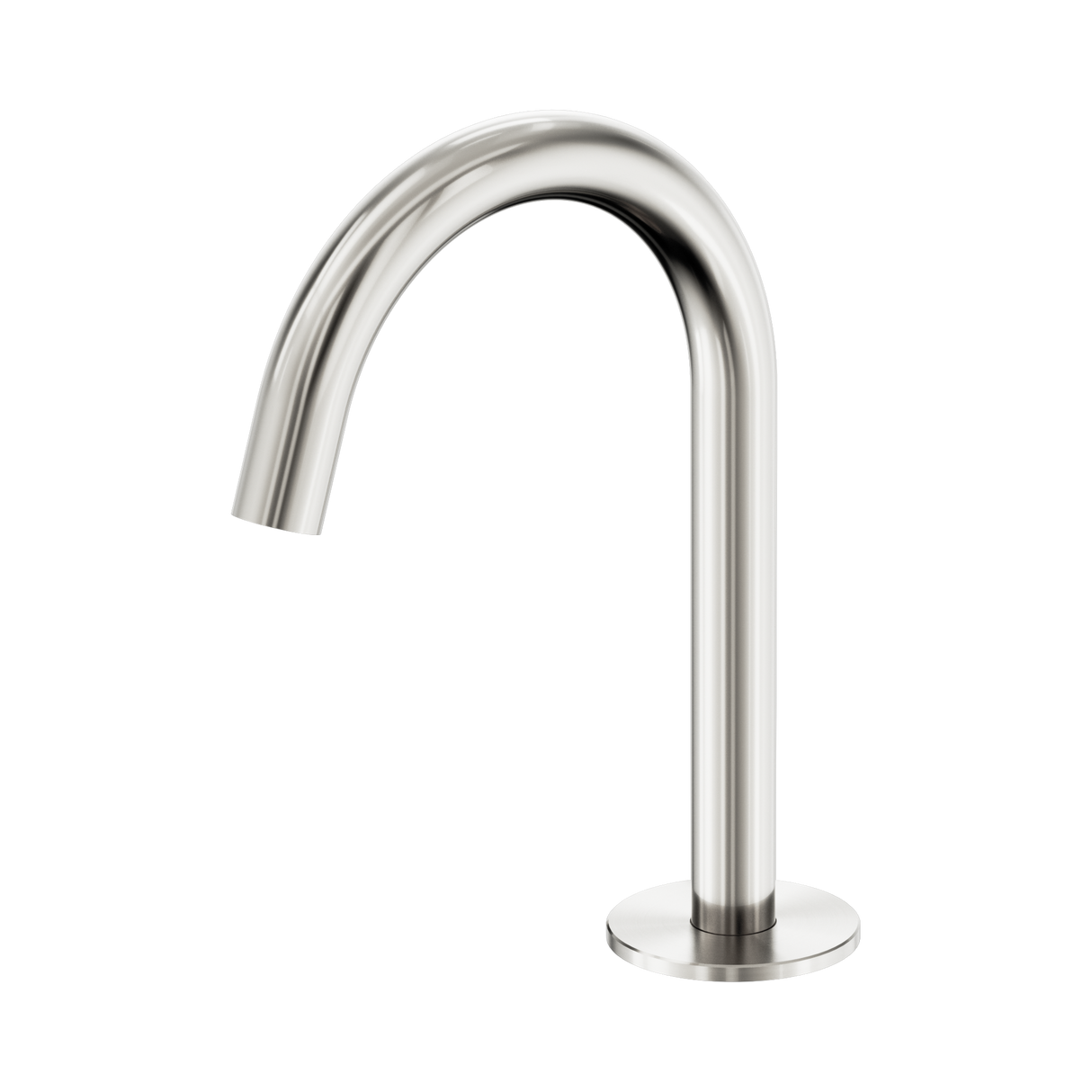 An image of Nero Tapware's Serenity Basin Arc Spout Brushed Nickel