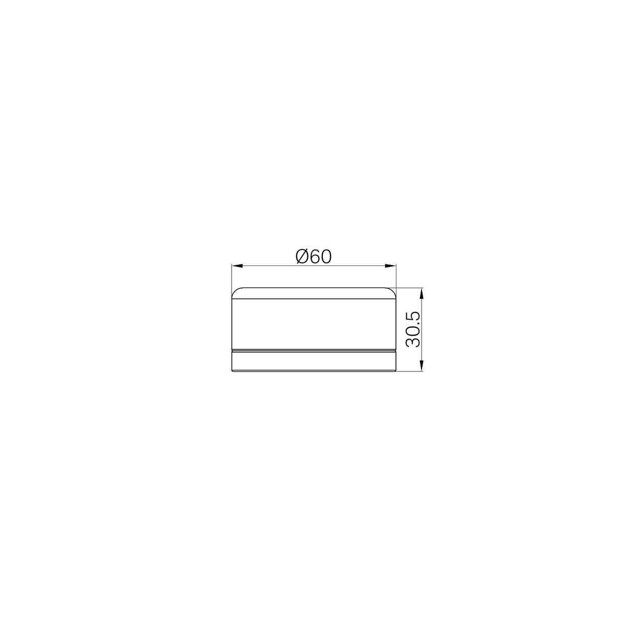 A line drawing of Nero Tapware's Serenity Carrara Handle Brushed Bronze