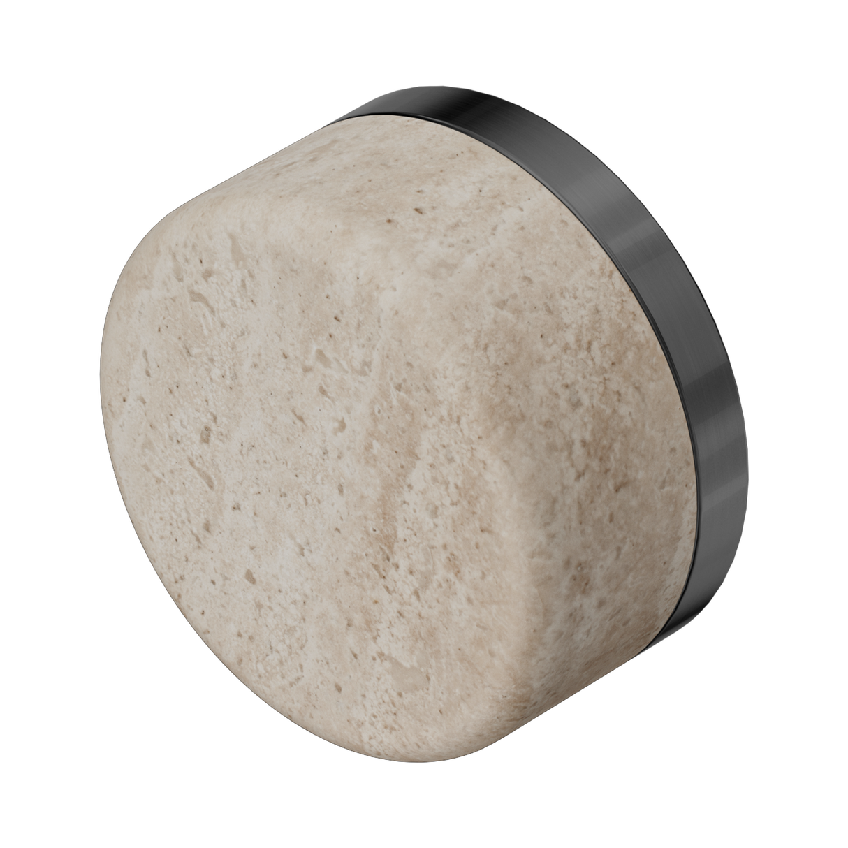 An image of Nero Tapware's Serenity Rome Travertine Handle Gun Metal