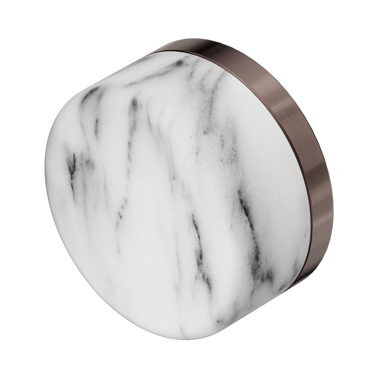 An image of Nero Tapware's Serenity Arabescato Corchia Handle Brushed Bronze