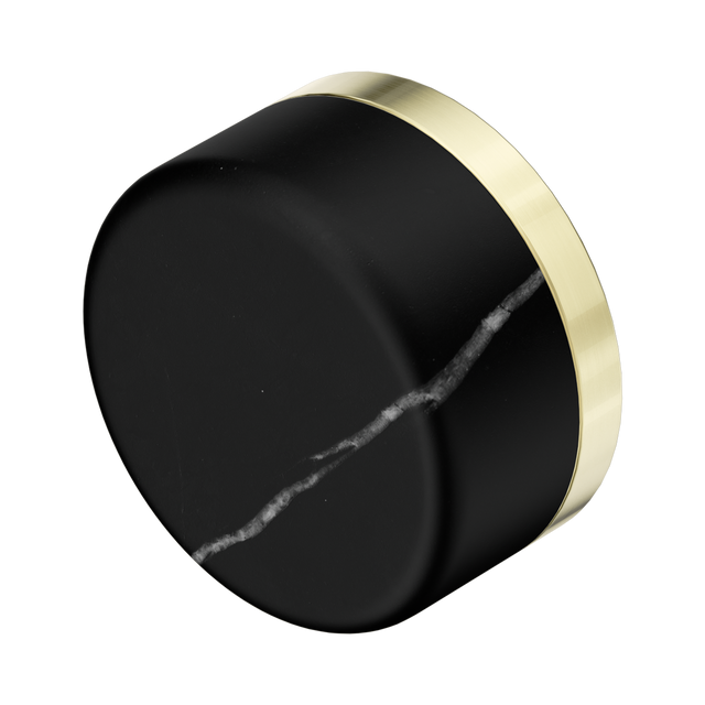 An image of Nero Tapware's Serenity Marquina Black Handle Brushed Gold