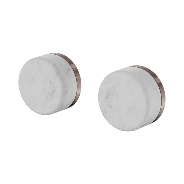 An image of Nero Tapware's Serenity Wall Top Assembly With Carrara Handle Brushed Bronze