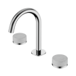 An image of Nero Tapware's Serenity Basin Set Arc Spout With Carrara Handle Chrome