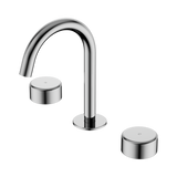 An image of Nero Tapware's Serenity Basin Set Arc Spout With Metal Handle Chrome