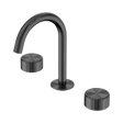 An image of Nero Tapware's Serenity Basin Set Arc Spout With Metal Handle Gun Metal