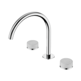 An image of Nero Tapware's Serenity Bath/Kitchen Set Arc Spout With Carrara Handle Chrome