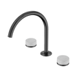 An image of Nero Tapware's Serenity Bath/Kitchen Set Arc Spout With Carrara Handle Gun Metal