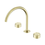 An image of Nero Tapware's Serenity Bath/Kitchen Set Arc Spout With Metal Handle Brushed Gold