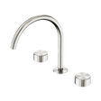 An image of Nero Tapware's Serenity Bath/Kitchen Set Arc Spout With Metal Handle Brushed Nickel