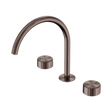 An image of Nero Tapware's Serenity Bath/Kitchen Set Arc Spout With Metal Handle Brushed Bronze