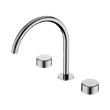 An image of Nero Tapware's Serenity Bath/Kitchen Set Arc Spout With Metal Handle Chrome