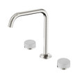 An image of Nero Tapware's Serenity Bath/Kitchen Set Edge Spout With Carrara Handle Brushed Nickel