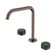 An image of Nero Tapware's Serenity Bath/Kitchen Set Edge Spout With Verde Alpi Handle Brushed Bronze