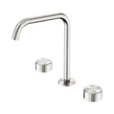 An image of Nero Tapware's Serenity Bath/Kitchen Set Edge Spout With Metal Handle Brushed Nickel