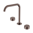 An image of Nero Tapware's Serenity Bath/Kitchen Set Edge Spout With Metal Handle Brushed Bronze