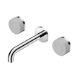 An image of Nero Tapware's Serenity Wall Basin Set 160mm Spout With Carrara Handle Chrome