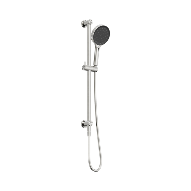 An image of Nero Tapware's Serenity Rail Shower Brushed Nickel