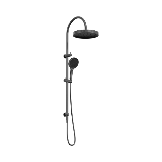An image of Nero Tapware's Serenity Twin Shower Gun Metal